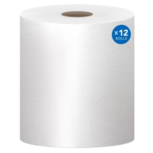 Scott® Hard Roll 1-Ply Towel, Non-Perforated, 1.5" Core, White, 8" w x 800 ft Per Roll